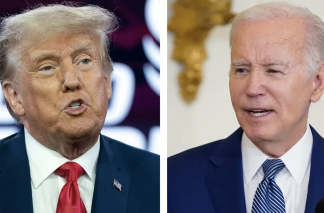 Ông Trump đang dẫn trước Tổng thống đương nhiệm Biden ở nhiều lĩnh vực đánh giá trong cuộc thăm dò mới nhất. Ảnh: Getty Images 