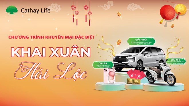 Chương trình khuyến mại khai xuân hái lộc của bảo hiểm nhân thọ Cathay Việt Nam