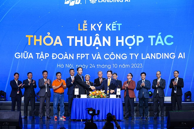 Lễ ký kết hợp tác giữa FPT và Landing AI