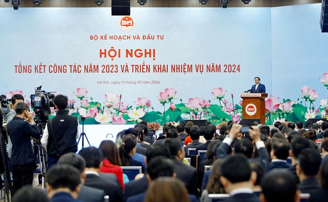 Toàn cảnh Hội nghị Tổng kết công tác năm 2023 và triển khai nhiệm vụ năm 2024 Bộ Kế hoạch và Đầu tư