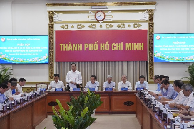 Qua 2 tháng đầu năm, tình hình phát triển kinh tế của TP.HCM đã có nhiều điểm sáng, đà phục hồi quay lại. Ảnh: TTBC