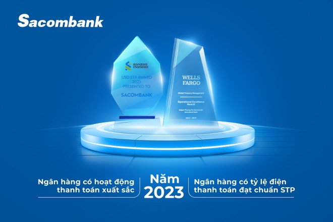 Sacombank liên tiếp nhận giải thưởng quốc tế nhờ hoạt động thanh toán xuất sắc