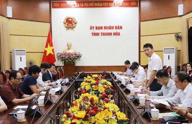 Toàn cảnh buổi làm việc giữa UBND tỉnh thanh Hoá và đoàn công tác WB