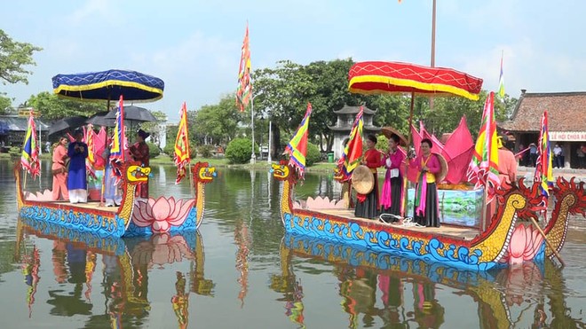 Lễ hội Chùa Keo với nhiều nét văn hóa đặc trưng thu hút đông đảo du khách trong và ngoài tỉnh. Ảnh sưu tầm