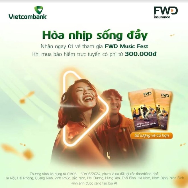 Nhận ngay vé tham dự đại nhạc hội FWD Music fest 2024 khi mua bảo hiểm trực tuyến với phí chỉ từ 300.000 đồng