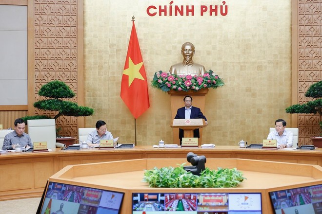 Thủ tướng Phạm Minh Chính chủ trì Phiên họp Chính phủ thường kỳ tháng 6/2024 và Hội nghị trực tuyến Chính phủ với các địa phương. Ảnh: Nhật Bắc 