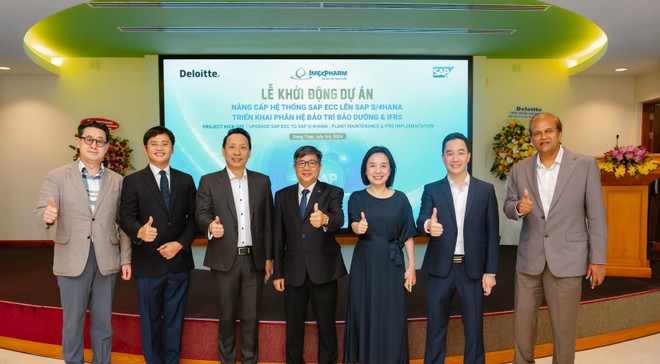 Đại diện IMP, Deloitte Việt Nam và SAP Việt Nam tại lễ khởi động dự án