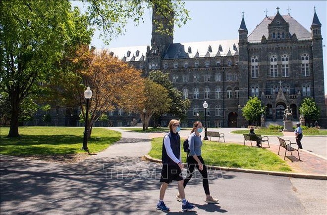 Khuôn viên trường đại học Georgetown ở Washington, DC, Mỹ. Ảnh minh họa: AFP/TTXVN