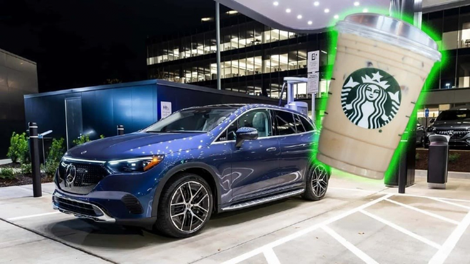 Mercedes-Benz hợp tác với Starbucks lắp đặt trạm sạc nhanh cho xe điện