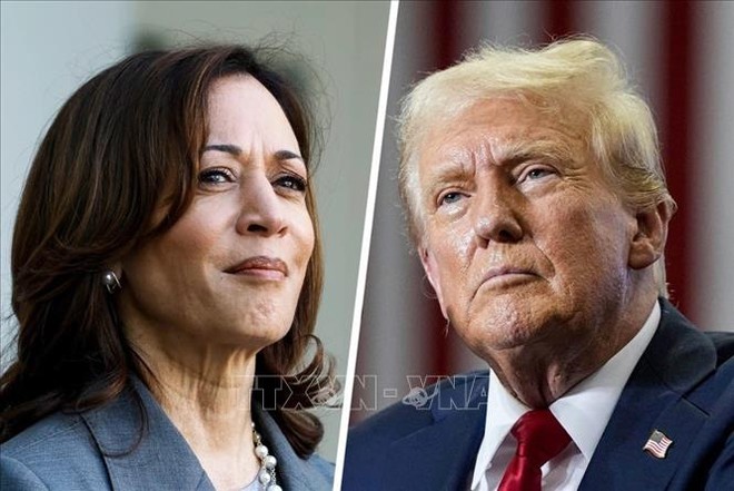 Phó Tổng thống Mỹ Kamala Harris (trái) và cựu Tổng thống Donald Trump. Ảnh: NBC News/TTXVN 