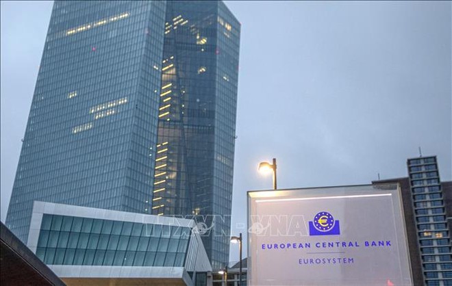 Trụ sở Ngân hàng Trung ương châu Âu (ECB) tại Frankfurt am Main, Đức. (Ảnh: AFP/TTXVN)