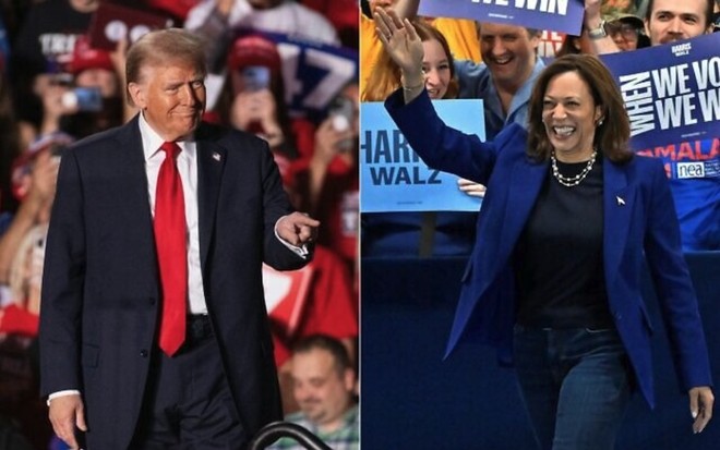 Ông Donald Trump và bà Kamala Harris. Ảnh: AFP