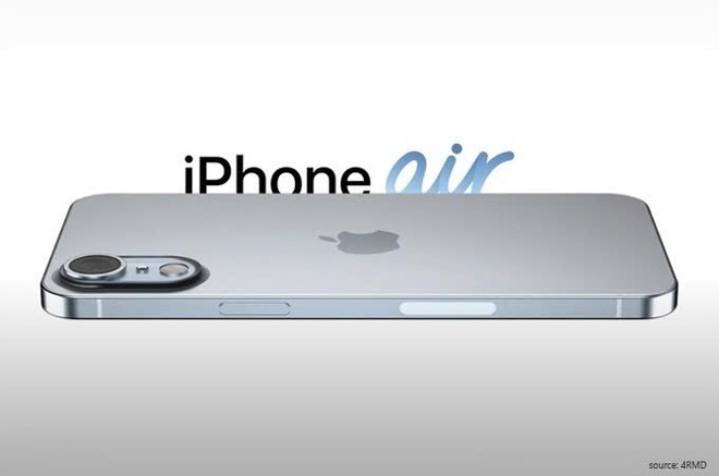 Ý tưởng về iPhone 17 Air. Ảnh:4RMD