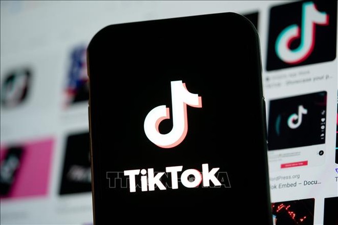 Biểu tượng ứng dụng TikTok tại Mỹ. Ảnh: THX/TTXVN