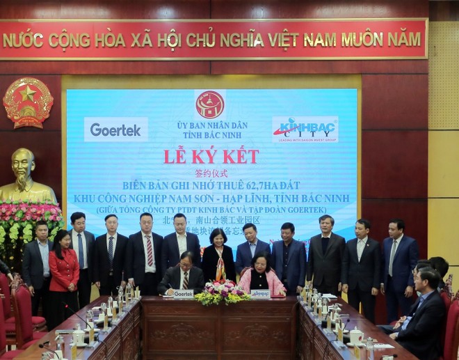 Goertek ký biên bản ghi nhớ thuê 62,7 ha đất với KBC