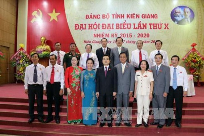 Ban Thường vụ Tỉnh ủy Kiên Giang khóa X gồm 16 đồng chí