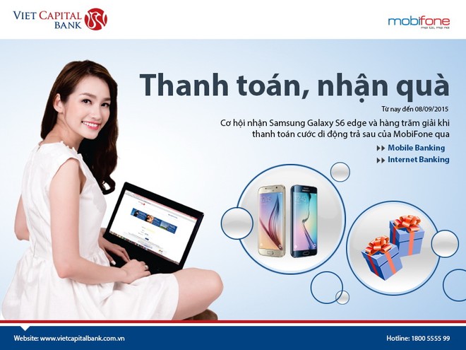 Thanh toán hóa đơn trực tuyến, nhận Samsung Galaxy S6 Edge