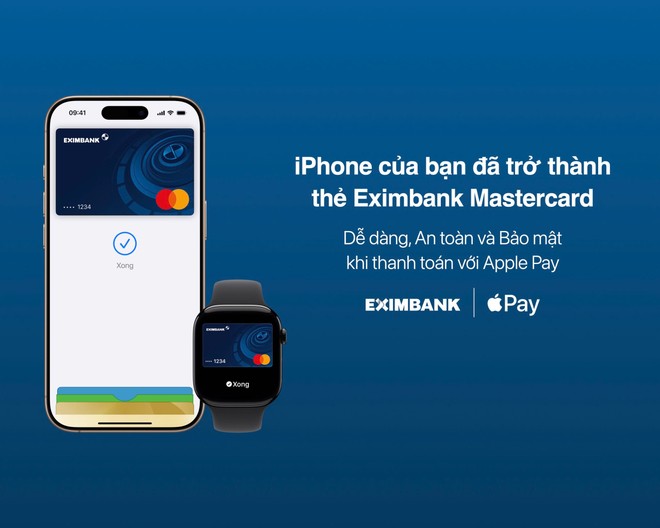 Thanh toán Apple Pay cùng Eximbank Mastercard dễ dàng, an toàn và bảo mật