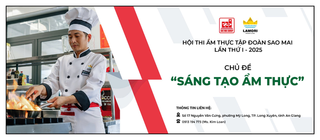 Tập đoàn Sao Mai tổ chức Hội thi "Sáng tạo Ẩm thực" lần thứ I với nhiều giải thưởng giá trị.