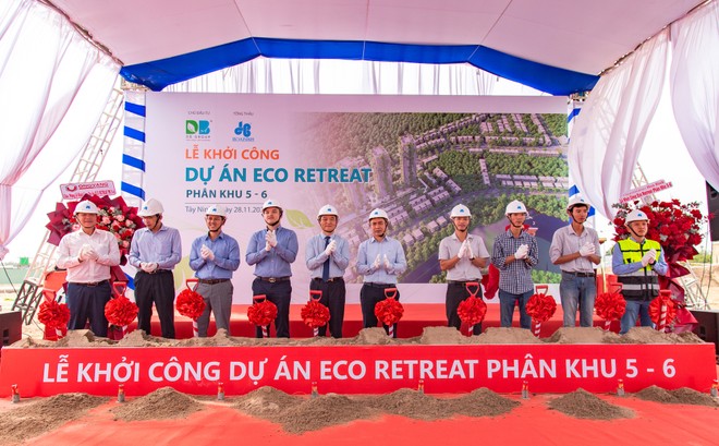 Tập đoàn Xây dựng Hòa Bình và Chủ đầu tư DB Group (Nhà sáng lập Ecopark) tổ chức Lễ khởi công xây dựng Dự án Khu đô thị sinh thái, thương mại du lịch xã Bến Lức, tỉnh Tây Ninh (Eco Retreat).