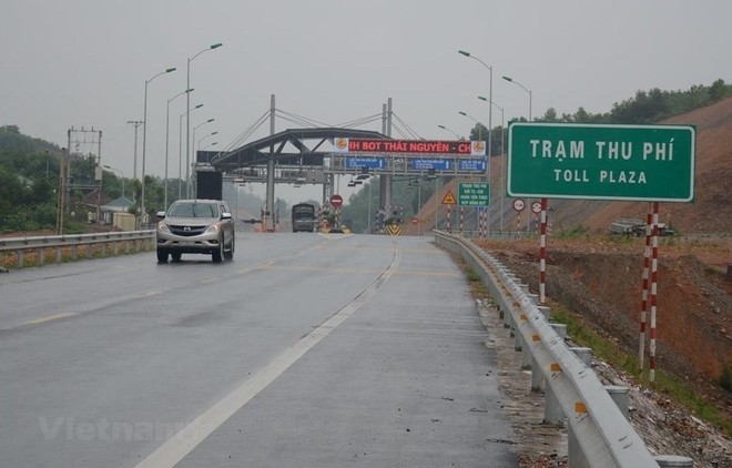 Trạm thu phí của dự án BOT Thái Nguyên-Chợ Mới. (Ảnh: Việt Hùng/Vietnam+).