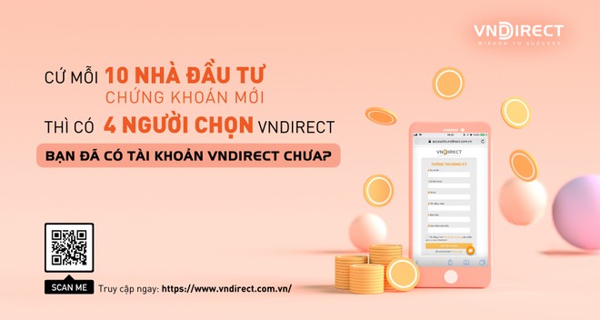 VNDIRECT chiếm 40% số tài khoản mới mở toàn thị trường