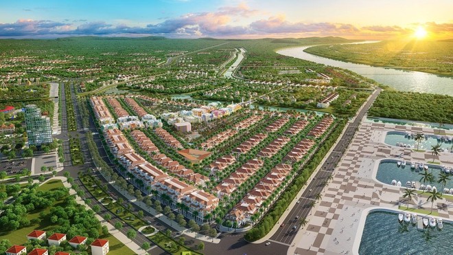 Sun Riverside Village nằm tại tâm điểm giao thương của khu vực, kết nối dễ dàng đến các tỉnh thành lân cận. Ảnh phối cảnh minh họa.