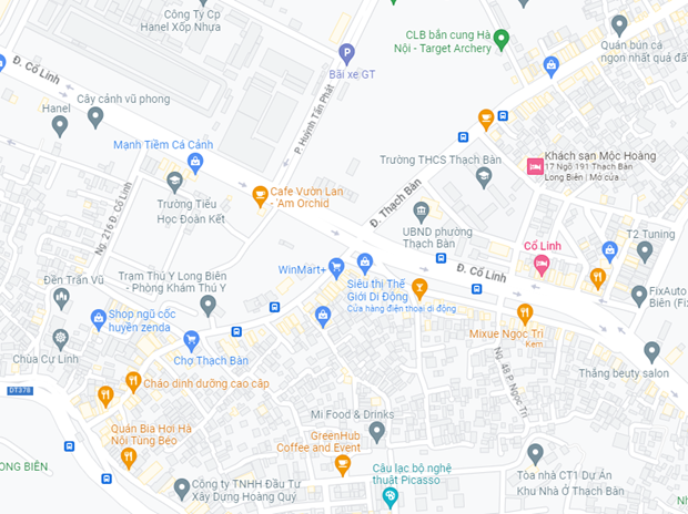 Nút giao Cổ Linh-Thạch Bàn. (Nguồn: Google Maps).