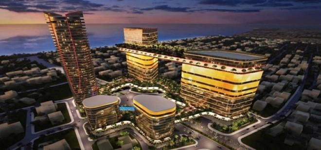 Một ý tưởng phối cảnh Trung tâm Tài chính tại Đà Nẵng. Ảnh: UBND TP Đà Nẵng