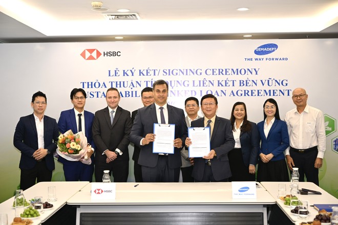 Ngân hàng TNHH một thành viên HSBC (Việt Nam) và CTCP Gemadept đã ký kết Thỏa thuận tài trợ Tín dụng liên kết bền vững.