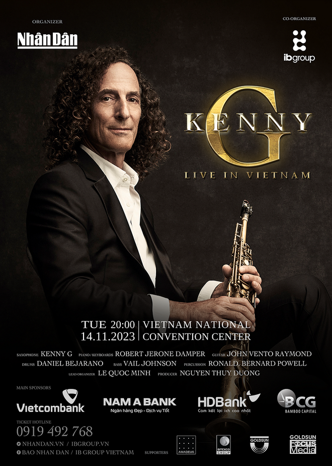 Nghệ sĩ saxophone nổi tiếng Kenny G sẽ biểu diễn tại Việt Nam vào ngày 14/11