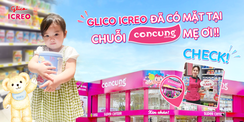 Glico ra mắt sản phẩm bổ sung dinh dưỡng cho trẻ em từ 3 tuổi và hợp tác với Con Cưng