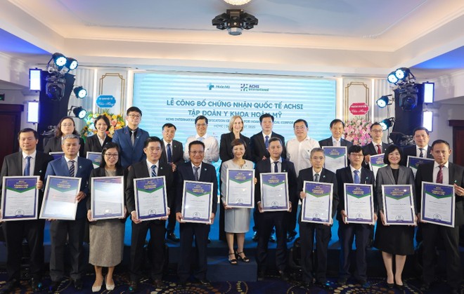 18 bệnh viện và phòng khám trực thuộc Tập đoàn y khoa Hoàn Mỹ chính thức được Ủy ban Tiêu chuẩn Y tế Úc (ACHSI) công nhận chất lượng.