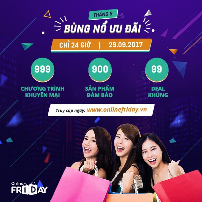 Sắp diễn ra Online Friday - Ngày Mua sắm trực tuyến 2017