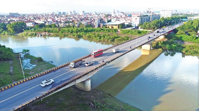 Cầu Xương Giang trên tuyến Hà Nội - Bắc Giang (Ảnh: Anh Tuấn - Báo Bắc Giang).