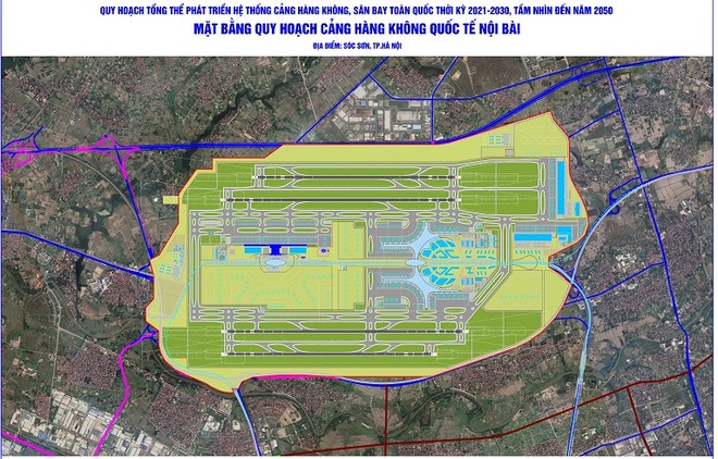 Quy hoạch tổng thể Cảng hàng không quốc tế Nội Bài.