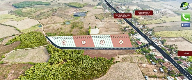 Vị trí được Công ty TNHH Bất động sản Ngô Gia Group tự vẽ dự án, theo UBND huyện Sơn Hòa được quy hoạch là đất nông nghiệp và đất trồng cây hàng năm khác, hoàn toàn không phải đất ở.