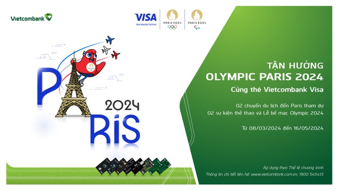 Nhận chuyến đi Pháp 5 ngày 4 đêm xem Olympic 2024 cùng thẻ Vietcombank Visa