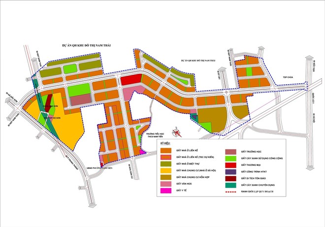 Sơ đồ dự án khu đô thị Nam Tiến 2.