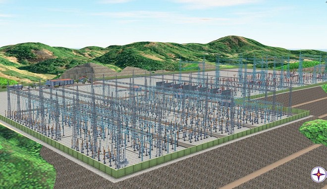 Phối cảnh Trạm biến áp 500 kV Quỳnh Lưu.