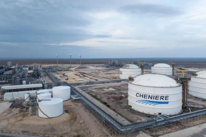 Nhà máy LNG của công ty khí đốt Cheniere Energy tại bang Texas, Mỹ. Ảnh: AFP