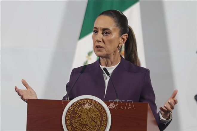 Tổng thống Mexico Claudia Sheinbaum. Ảnh: THX/TTXVN