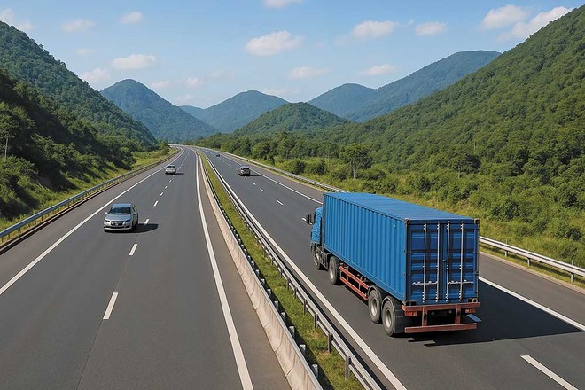 Tuyến đường bộ cao tốc Nha Trang - Đà Lạt được đề xuất đầu tư xây dựng theo phương thức PPP, loại hợp đồng BOT có sự tham gia của vốn nhà nước (Ảnh minh họa do AI tạo)
