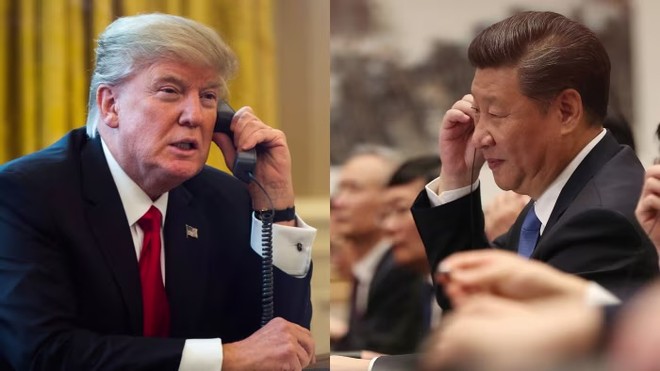 Tổng thống Mỹ Donald Trump vừa có cuộc điện đàm với Chủ tịch Trung Quốc Tập Cận Bình. (Ảnh: AFP)