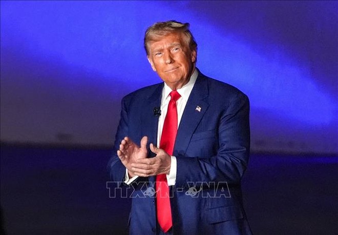 Tổng thống Mỹ Donald Trump tham gia sự kiện tại Harrisburg, Pennsylvania, Mỹ. Ảnh: AA/TTXVN