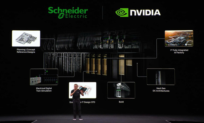 Ông Jenseng Huang, CEO Nvidia: “Cùng với Schneider Electric, chúng tôi đang xây dựng các nhà máy AI: cơ sở hạ tầng thiết yếu đưa AI đến với mọi công ty, các ngành công nghiệp và xã hội”