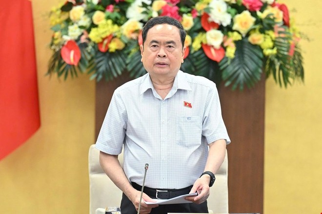 Chủ tịch Quốc hội Trần Thanh Mẫn phát biểu khai mạc. 