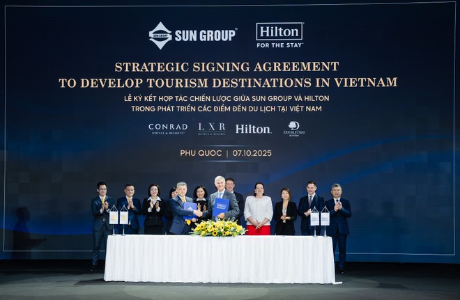 Lãnh đạo cấp cao nhất của Hilton ký kết hợp tác chiến lược với Sun Group