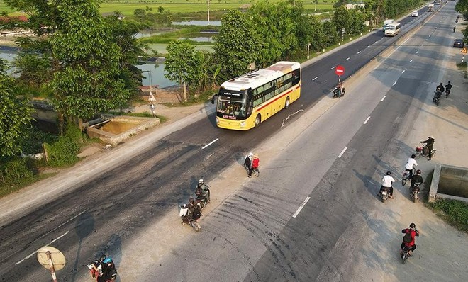 Một đoạn Quốc lộ 1 qua Hà Tĩnh. Ảnh: Báo Hà Tĩnh.