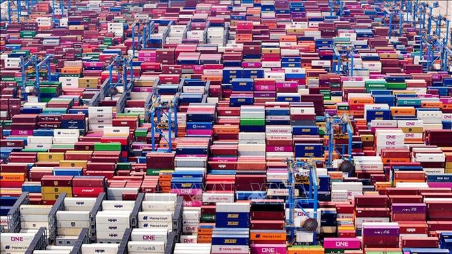 Cảng hàng hóa Thanh Đảo, tỉnh Sơn Đông, Trung Quốc. Ảnh minh họa: THX/TTXVN